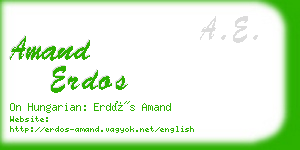 amand erdos business card